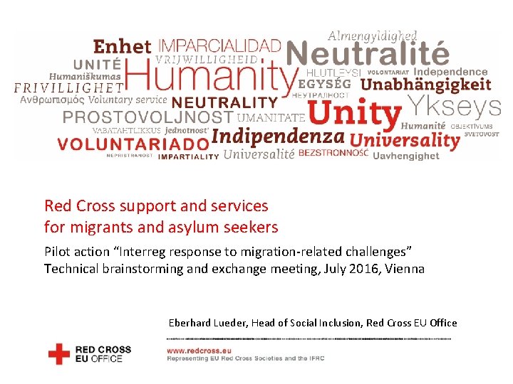 Red Cross EU Office Red Cross support and services for migrants and asylum seekers