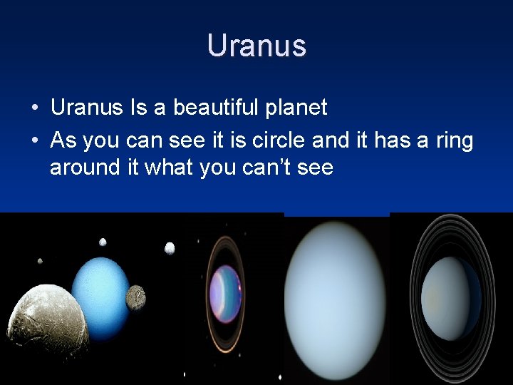 Uranus Uranus One day on Uranus 17 hour