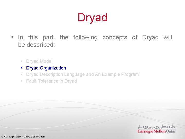 Dryad § In this part, the following concepts of Dryad will be described: §