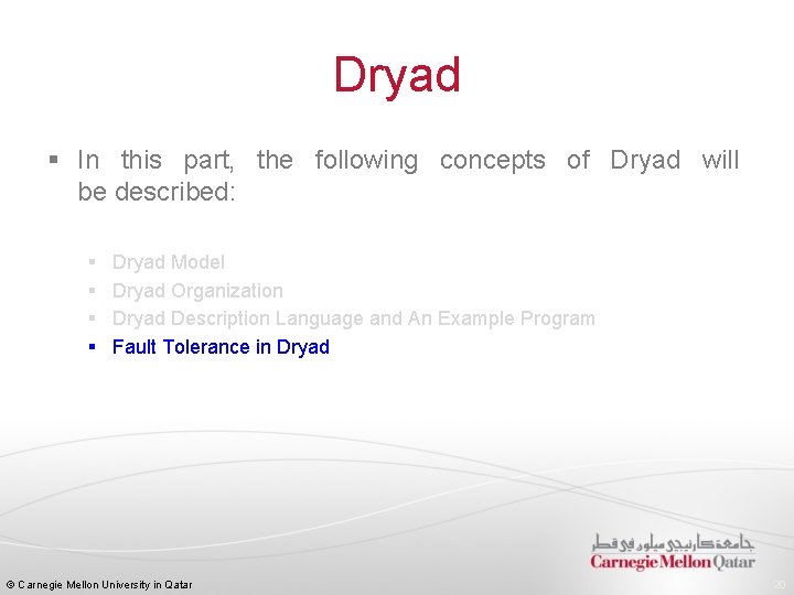 Dryad § In this part, the following concepts of Dryad will be described: §