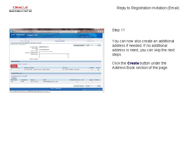 Reply to Registration Invitation (Email) Step 11 You can now also create an additional