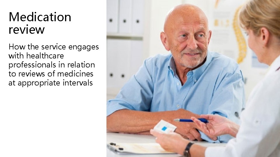 Medication review How the service engages with healthcare professionals in relation to reviews of Medication review How the service engages with healthcare professionals in relation to reviews of