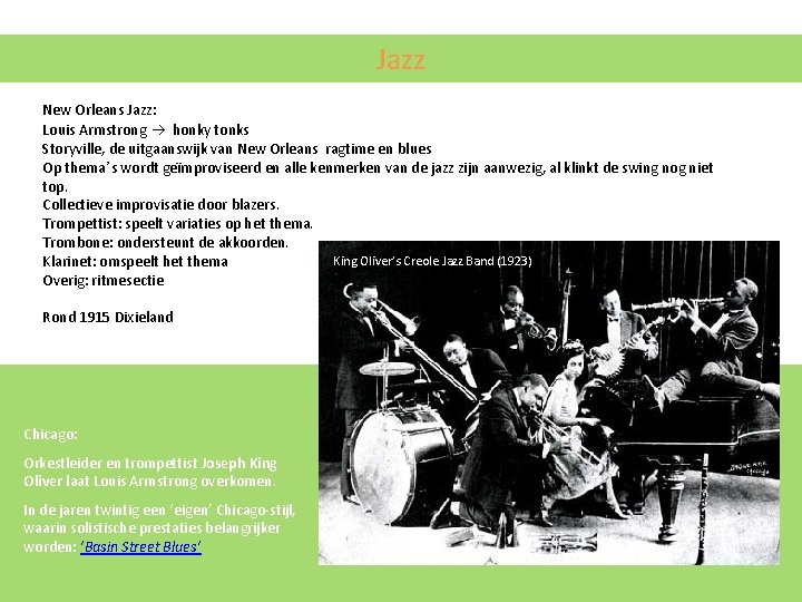 Jazz New Orleans Jazz: Louis Armstrong honky tonks Storyville, de uitgaanswijk van New Orleans Jazz New Orleans Jazz: Louis Armstrong honky tonks Storyville, de uitgaanswijk van New Orleans