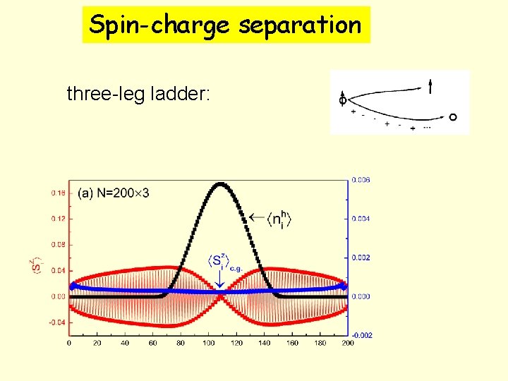 Spin-charge separation three-leg ladder: 