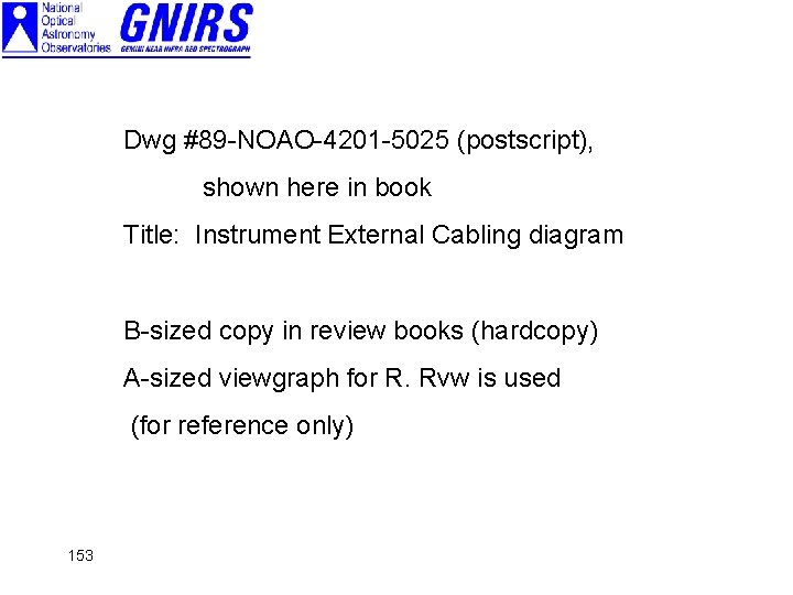 Dwg #89 -NOAO-4201 -5025 (postscript), shown here in book Title: Instrument External Cabling diagram