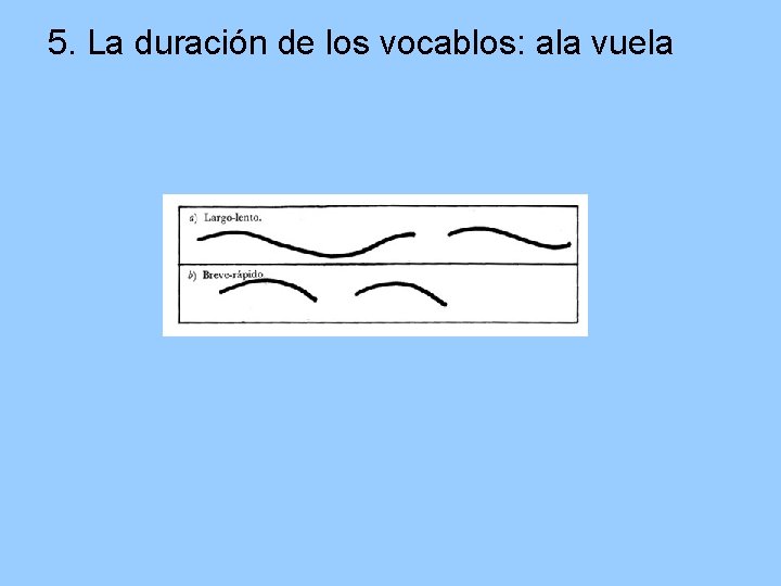 5. La duración de los vocablos: ala vuela 5. La duración de los vocablos: ala vuela