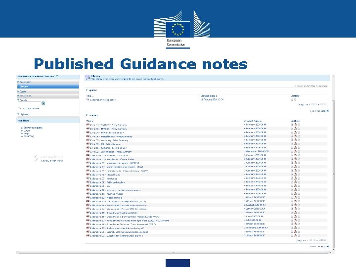 Published Guidance notes 