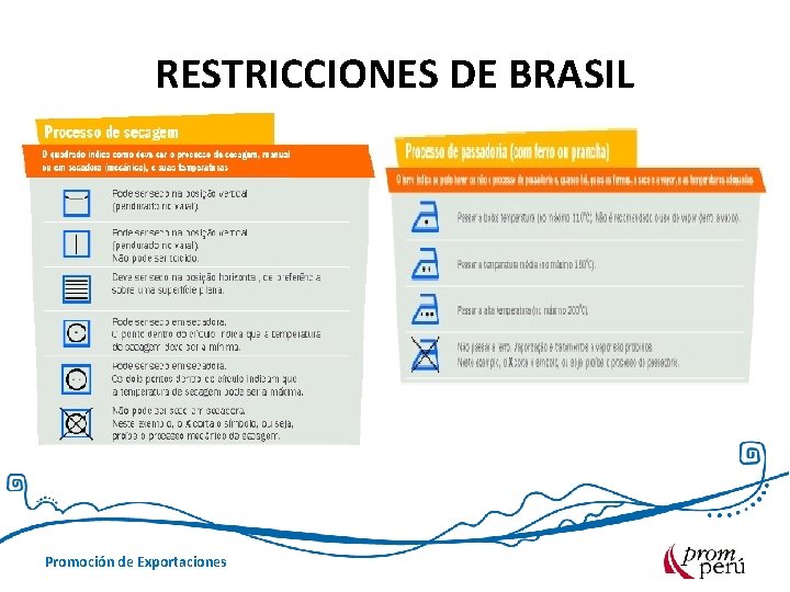 RESTRICCIONES DE BRASIL Promoción de Exportaciones 