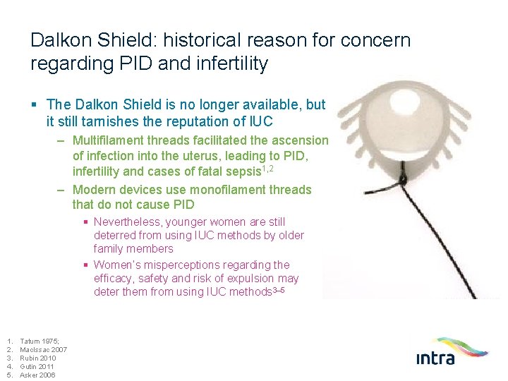 Dalkon Shield: historical reason for concern regarding PID and infertility § The Dalkon Shield