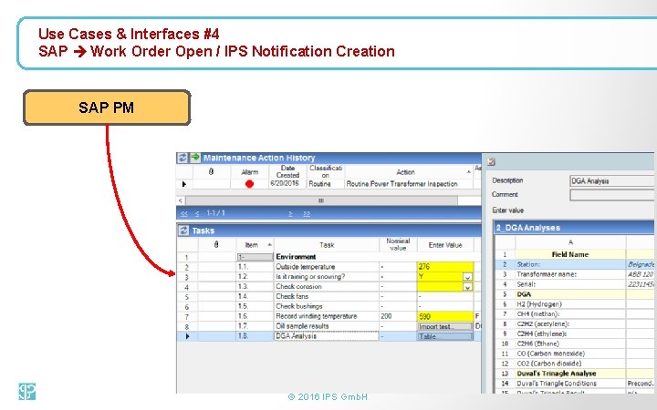 Use Cases & Interfaces #4 SAP Work Order Open / IPS Notification Creation SAP