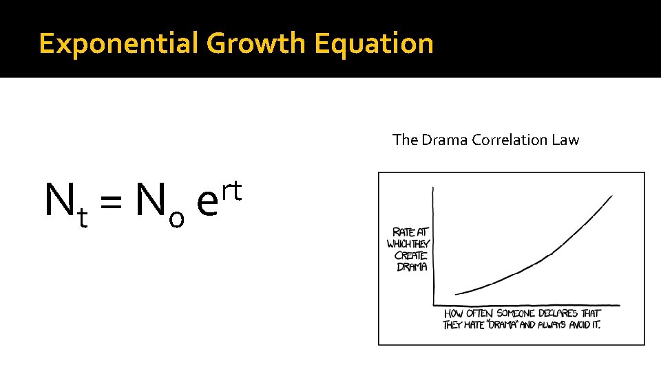 Exponential Growth Equation The Drama Correlation Law Nt = N o rt e 