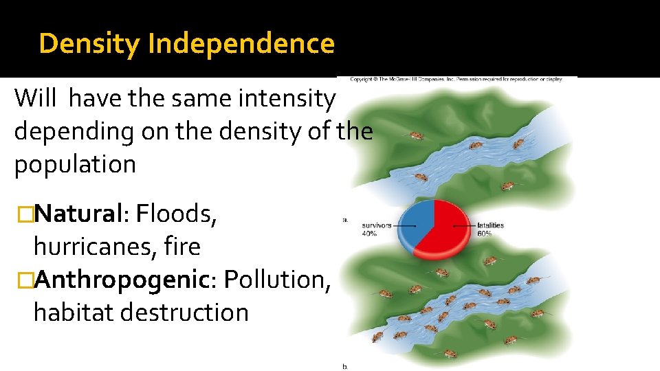 Density Independence Will have the same intensity depending on the density of the population