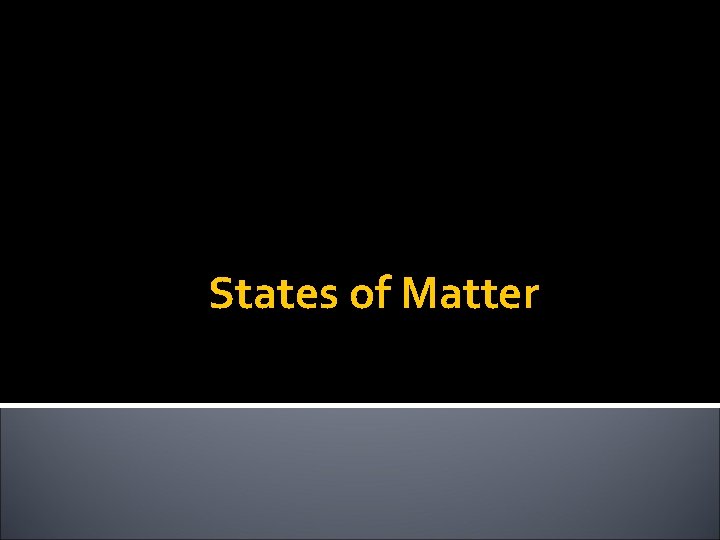 States of Matter 