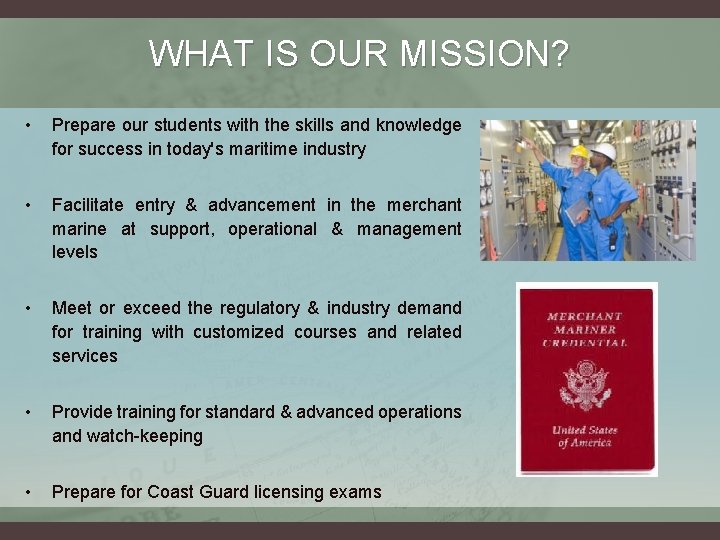 WHAT IS OUR MISSION? • Prepare our students with the skills and knowledge for WHAT IS OUR MISSION? • Prepare our students with the skills and knowledge for