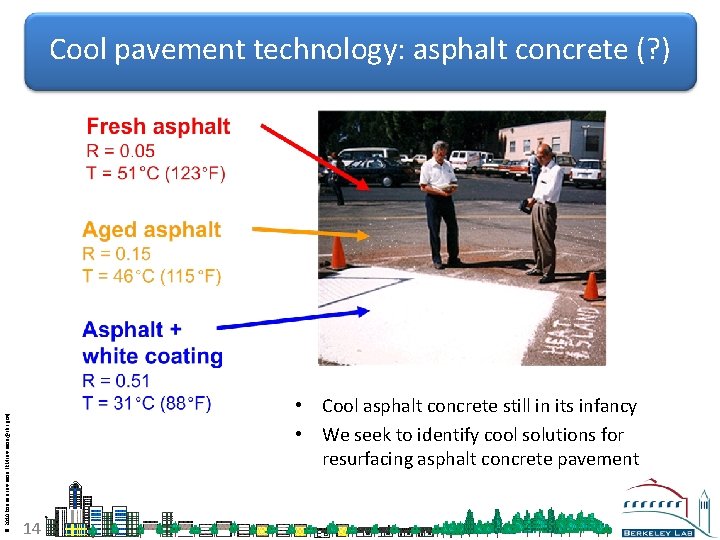 © 2010 Ronnen Levinson (RMLevinson@LBL. gov) Cool pavement technology: asphalt concrete (? ) •