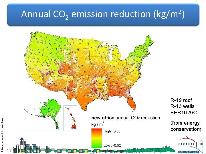 Annual CO 2 emission reduction (kg/m 2) © 2010 Ronnen Levinson (RMLevinson@LBL. gov) R-19