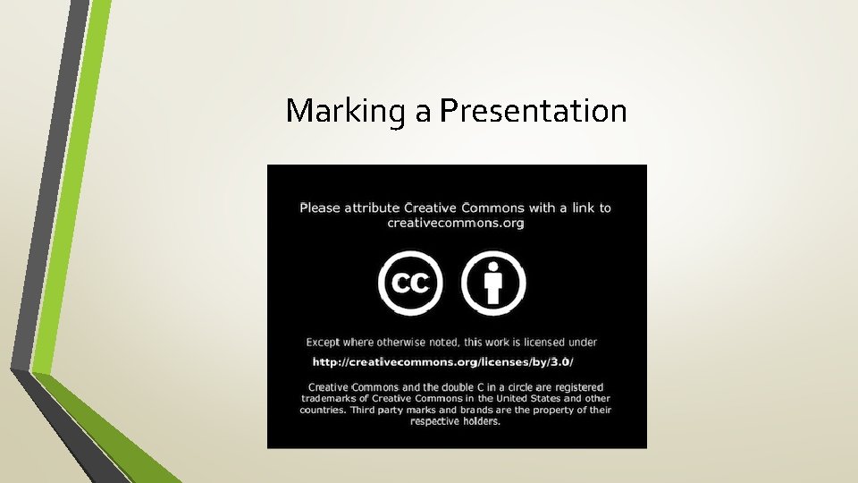 Marking a Presentation 