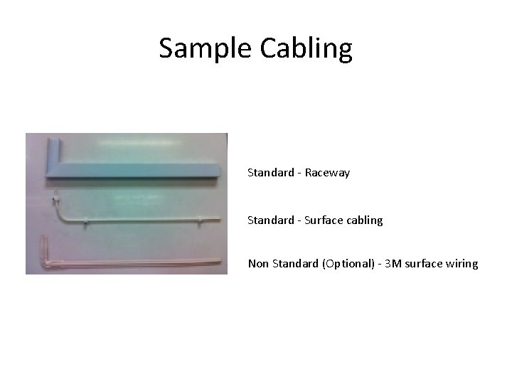 Sample Cabling Standard - Raceway Standard - Surface cabling Non Standard (Optional) - 3