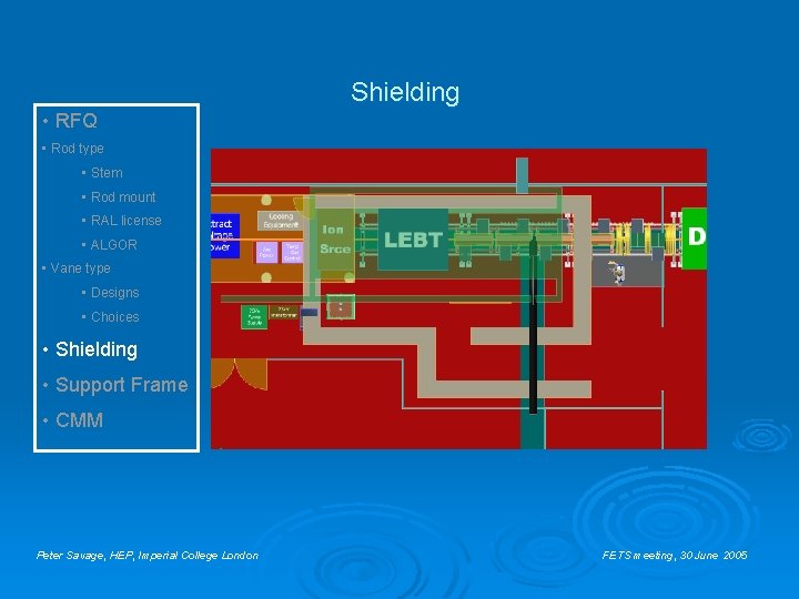 Shielding • RFQ • Rod type • Stem • Rod mount • RAL license Shielding • RFQ • Rod type • Stem • Rod mount • RAL license