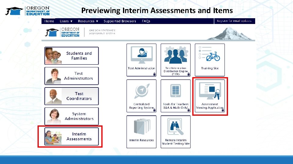 Previewing Interim Assessments and Items 
