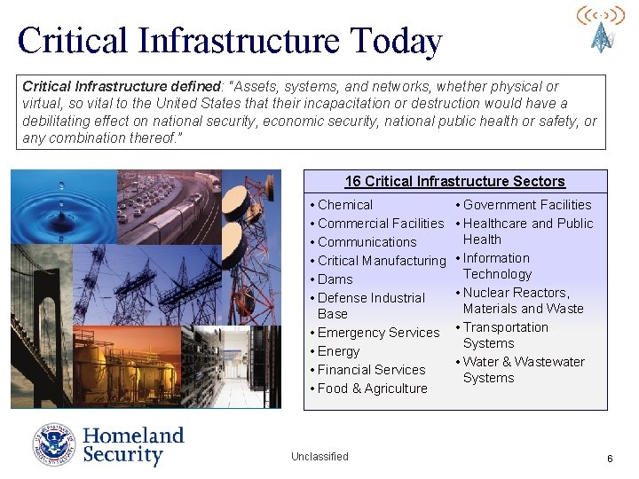 Critical Infrastructure Today Critical Infrastructure defined: “Assets, systems, and networks, whether physical or virtual, Critical Infrastructure Today Critical Infrastructure defined: “Assets, systems, and networks, whether physical or virtual,
