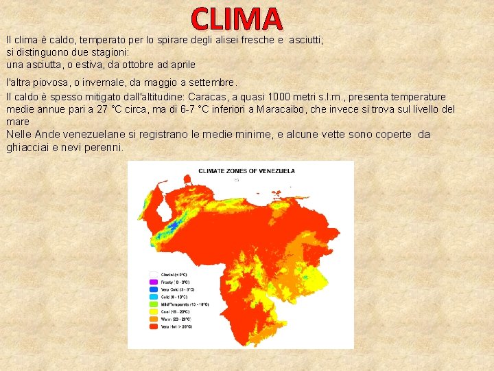 CLIMA Il clima è caldo, temperato per lo spirare degli alisei fresche e asciutti; CLIMA Il clima è caldo, temperato per lo spirare degli alisei fresche e asciutti;