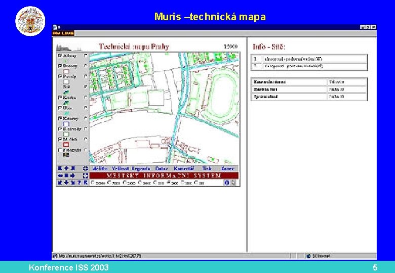 Muris –technická mapa Konference ISS 2003 5 