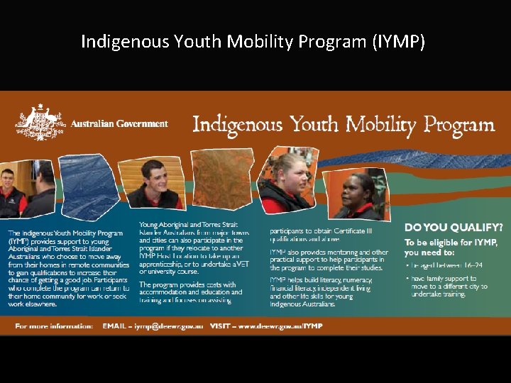 Indigenous Youth Mobility Program (IYMP) 