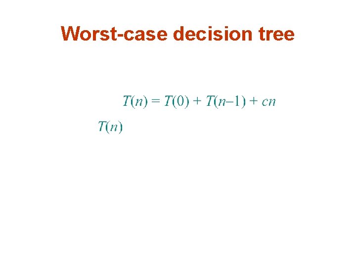 Worst-case decision tree 