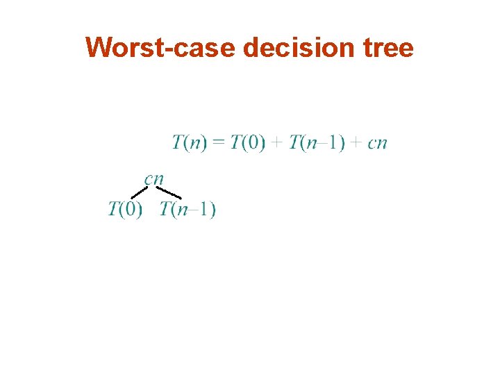 Worst-case decision tree 