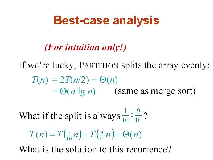 Best-case analysis 