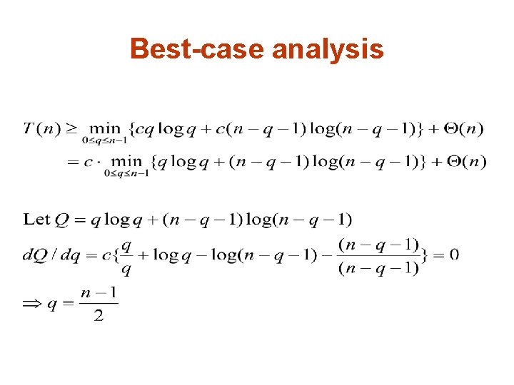 Best-case analysis 