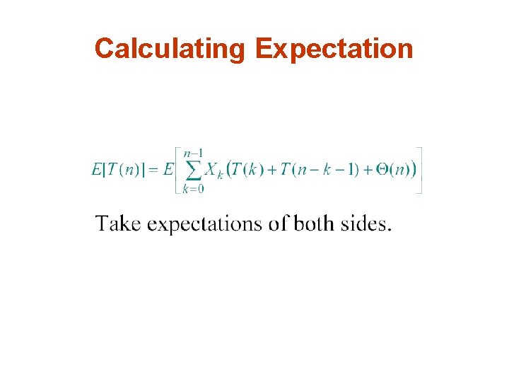 Calculating Expectation 