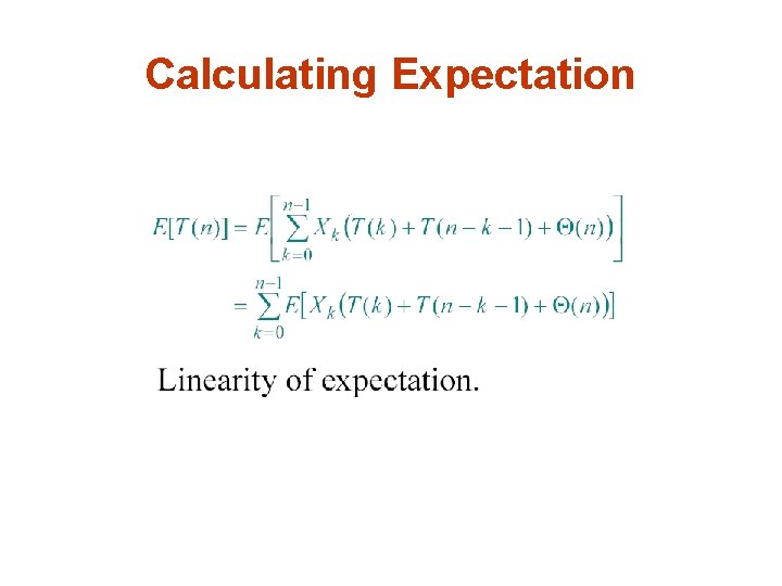 Calculating Expectation 