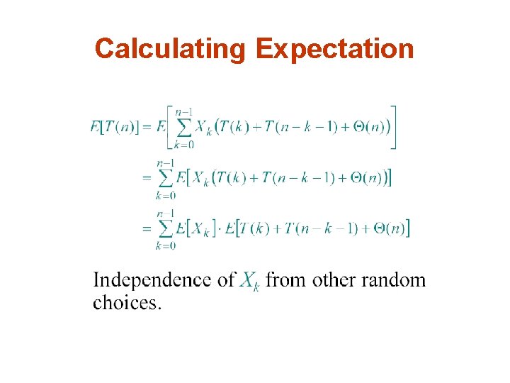 Calculating Expectation 