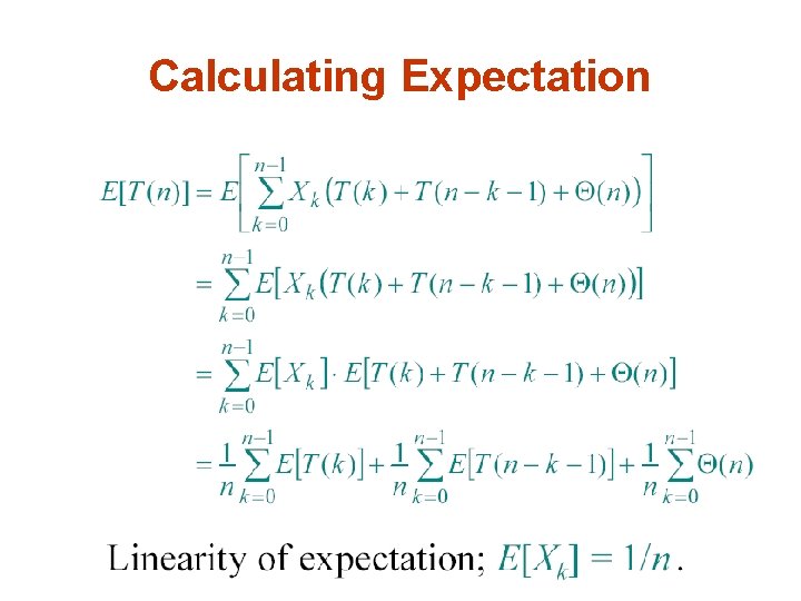 Calculating Expectation 