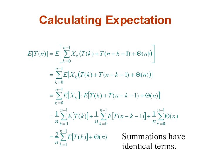 Calculating Expectation 