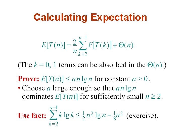 Calculating Expectation 