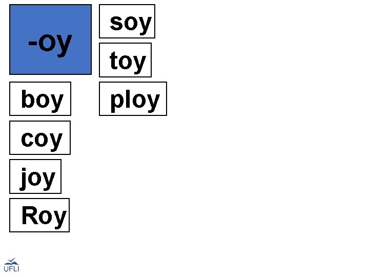 -oy boy coy joy Roy soy toy ploy 