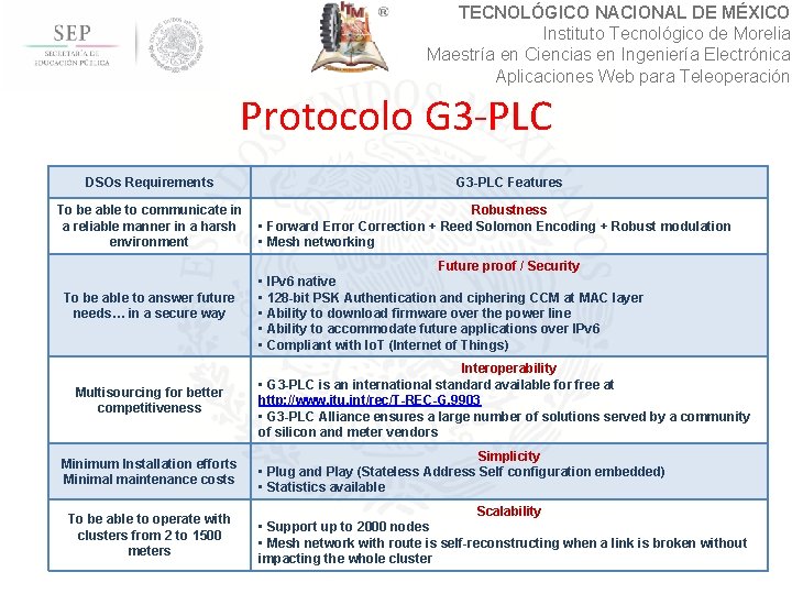 TECNOLÓGICO NACIONAL DE MÉXICO Instituto Tecnológico de Morelia Maestría en Ciencias en Ingeniería Electrónica