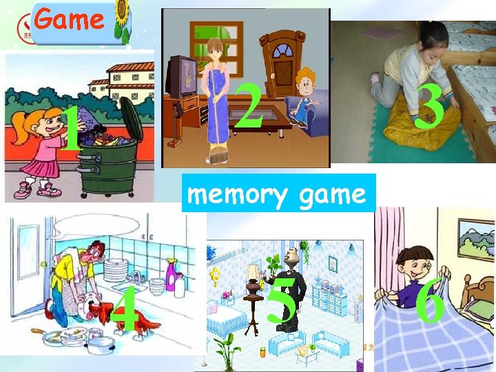 Game 2 1 3 memory game 4 5 6 