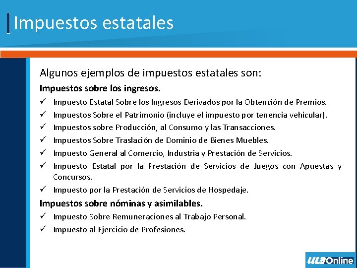 Ingresos estatales y municipales Ingresos estatales y municipales