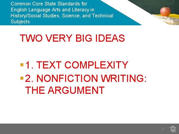 Common Core State Standards for English Language Arts and Literacy in History/Social Studies, Science,