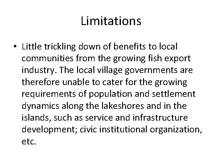 Economic Liberalisation And Resources Management In Fisheries Sector