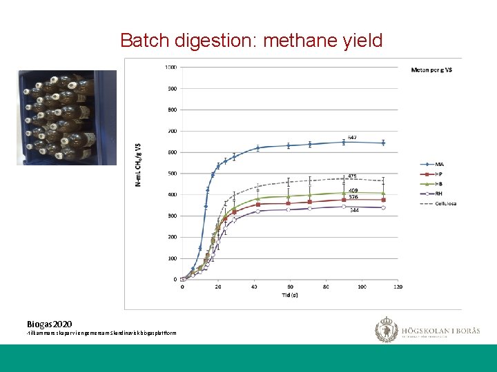 Batch digestion: methane yield Biogas 2020 -tillsammans skapar vi en gemensam Skandinavisk biogasplattform 