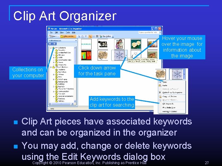 Clip Art Organizer Hover your mouse over the image for information about the image