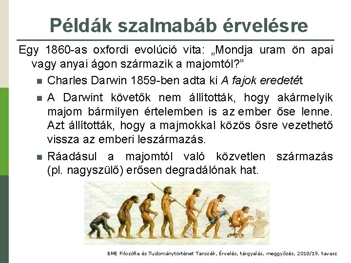 Példák szalmabáb érvelésre Egy 1860 -as oxfordi evolúció vita: „Mondja uram ön apai vagy Példák szalmabáb érvelésre Egy 1860 -as oxfordi evolúció vita: „Mondja uram ön apai vagy