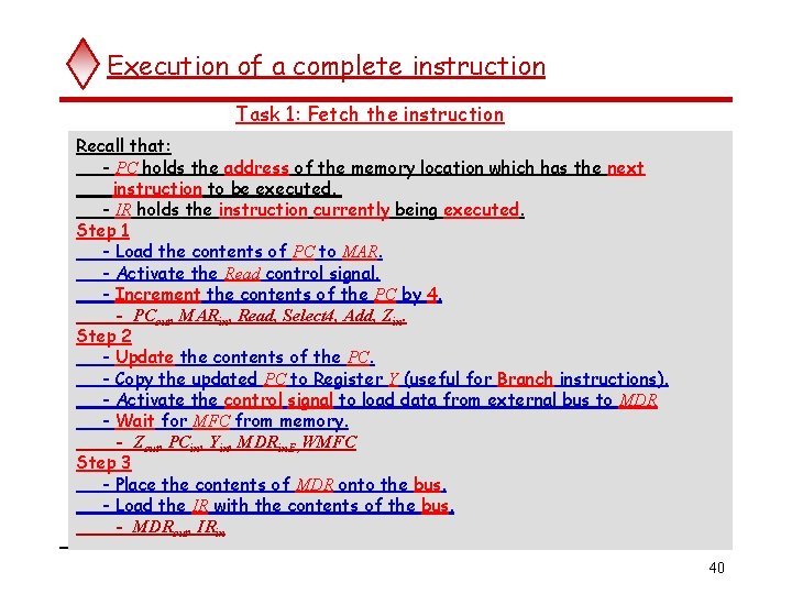 Lecture 3Part 1 Topics covered CPU Architecture Fetchexecute
