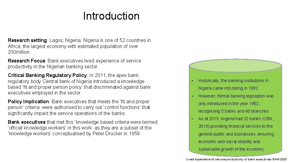 Introduction Research setting: Lagos; Nigeria is one of 52 countries in Africa, the largest