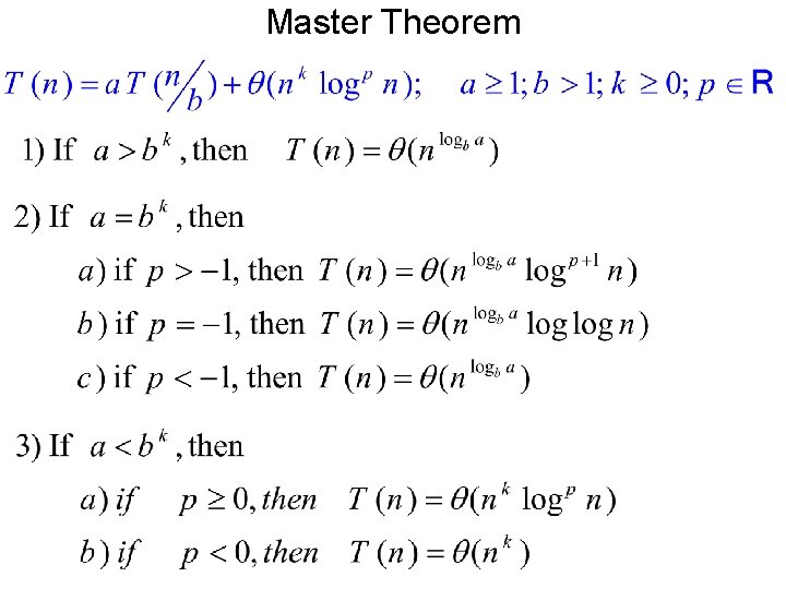 Master Theorem 